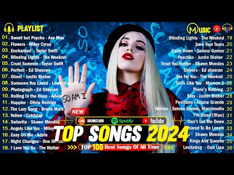 Maroon 5, Ariana Grande, Miley Cyrus, Harry Styles, Benson Boone - Top 100 Songs of 2023 2024