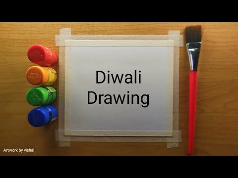 Diwali Drawing / Diwali Drawing Easy Step by Step / Happy Diwali Drawing / Diwali Festival Drawing