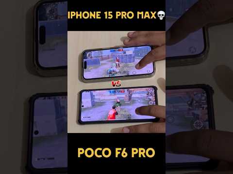 POCO F6 PRO😈 VS IPHONE 15 PRO MAX💀PUBG TEST. #pocof6pro #pubgnewupdate #pubgmobile #bgmishorts