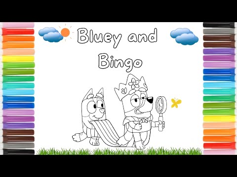 Bluey and Bingo Coloring Fun | Bluey