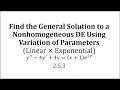 Nonhomogeneous Differential Equations Concepts