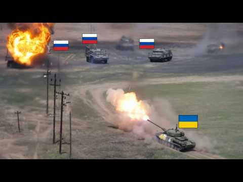 Leopard Tank Destroys Russian Tanks in Surprise Ambush