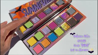 Gourmande Girls SummerWeen Palette Swatches 🦇🔮✨☀️🌈