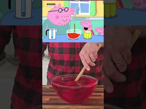 Hop On Peppa's Strawberry Surprise Jello Joyride!😋 #shorts #peppa #jello #strawberry