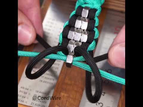"Rhombus" Hex Nuts paracord keychain #shorts