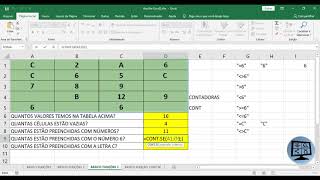 Aula 6   Funções CONT VALORES, CONTAR VAZIO, CONT NÚM E CONT SE