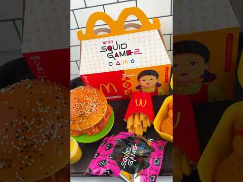 Fidgets That Look Like McDonald's SQUID GAME Happy Meal Food Satisfying Video ASMR! #fidgets #asmr 🍟