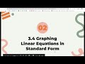 Graphing Linear Equations in Standard Form