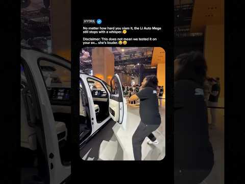 No matter how hard you slam it, the Li Auto Mega still stops with a whisper🤫#cars #automobile #funny