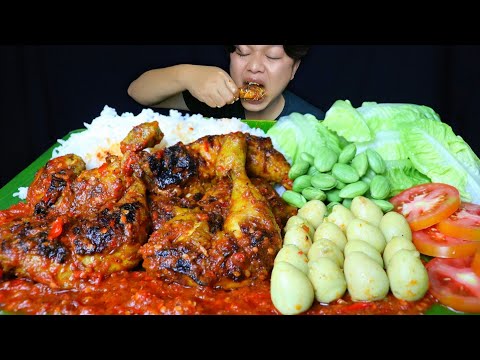 MUKBANG AYAM BAKAR PEDAS MADU TELUR PUYUH