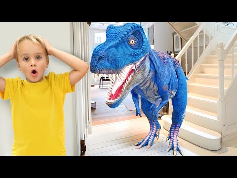 Los juguetes de dinosaurio cobran vida - Aventuras de dinosaurios con Chris