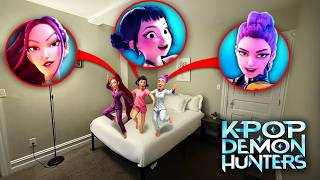 I FOUND KPOP DEMON HUNTERS AT A SLEEPOVER PARTY!! (RUMI, ZOEY, MIRA)
