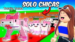 De $0 a $1 TRILLÓN SOLO con BRAINROTS CHICA en Steal a Brainrot!