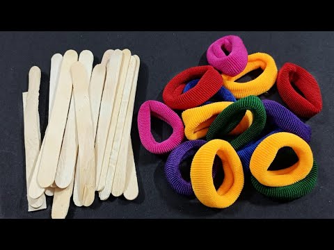 3 Home Decor Ideas Using Icecream Stick and Rubber Band | diy projects