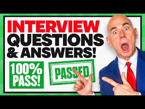 TOP 10 INTERVIEW QUESTIONS! (How To ANSWER COMMON Interview Questions) PASS YOUR JOB INTERVIEW!