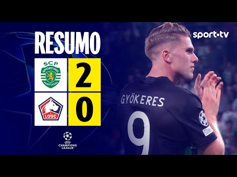 Resumo: Sporting 2-0 Lille - UEFA Champions League 2024/25 | sport tv