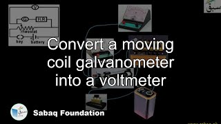 Convert a moving coil galvanometer into a voltmeter