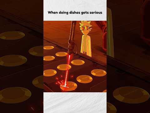 When doing dishes gets serious #rickandmorty #shorts