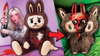 DO NOT CUT OPEN GIANT LABUBU at 3am… (*WHATS INSIDE?*)