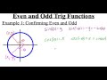 Exploring Even and Odd Trigonometric Functions
