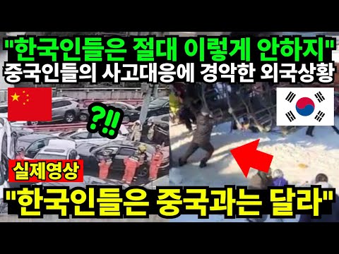 "한국인들은 절대 이렇게 안하지" 중국인들의 사고대응에 경악한 외국상황 "한국인들은 중국과는 달라"