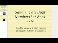 Squaring Two-Digit Numbers Ending in Five