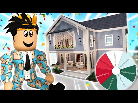 building a bloxburg house but each room a DIFFERENT CHALLENGE... this was chaos