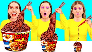 बिग, मध्यम और छोटी प्लेट चुनौती | स्वादिष्ट रसोई हैक्स 4Teen Challenge