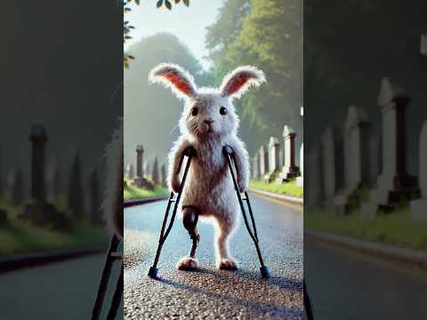 Poor little rabbit because of a drunk driver 🐰 #RabbitRescue #CuteAnimals