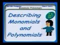 Monomials and Expressions Fundamentals