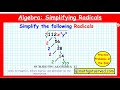 Simplifying Radicals in Algebra 2
