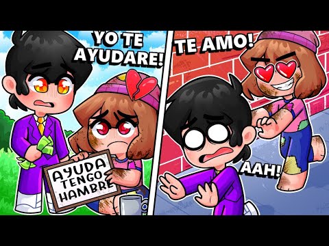 CHICA POBRE SE ENAMORA DE UN CHICO RICO EN MINECRAFT 😱😍 ¿ME BESA   SRJUANCHO MINECRAFT ROLEPLAY