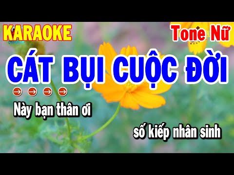 Karaoke Cát Bụi Cuộc Đời Tone Nữ Nhạc Sống Bolero 2024 | Karaoke Thanh Hải