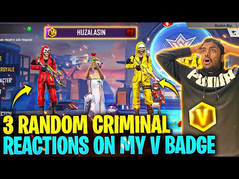 RANDOM RED CRIMINALS REACTION ON MY V BADGE !! NO INTERNET PRANK GONE WRONG