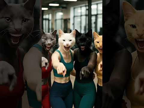 االقط مياو اتنمر😭علي القرد علشان تخين😱ولاكن النهايه صادمة🥹#shorts #ai #monkey #cat