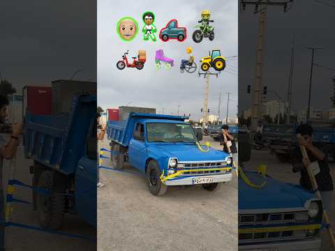 VEHICLES OLYMPIC CHALLENGE!🦼🛼🚜 #challenge #shorts #car #emoji
