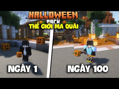 KuroMC Tóm Tắt 100 Ngày Minecraft Sinh Tồn Halloween Thế Giới Ma Quái !!