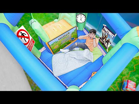 24 HORAS En Una CASA INFLABLE (reto)