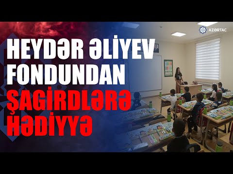 Heydər Əliyev Fondunun İmişlinin Aranlı kəndinin şagirdlərinə yeni dərs ili hədiyyəsi