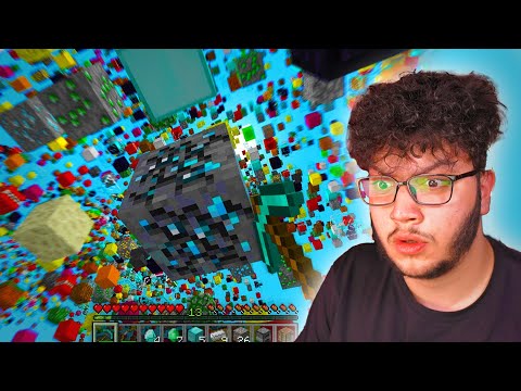بلعب ماين كرافت بس بتمطر بلوكات عشوائية Minecraft