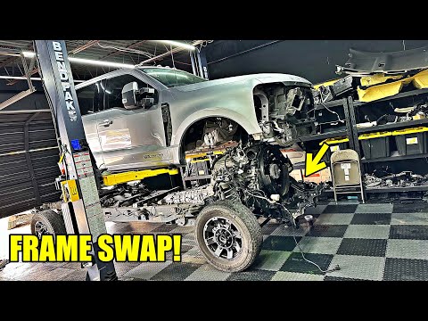 SWAPPING The FRAME ON THE 2023 FORD F250! ITS TOO MUCH WORK!