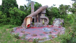 Build The Most Creative Swimming Pool Park With Cobra Water Slide Garden Design In Forest