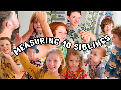 MEASURING 10 SIBLINGS... surprising results! | Family of 12 w/ Twins + Triplets