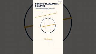 Construct a Diameter Parallel to a Line — Compass Geometry #Shorts