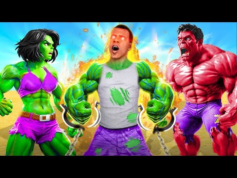 GTA 5 FRANKLIN SHINCHAN SAVE SHE HULK FROM RED HULK