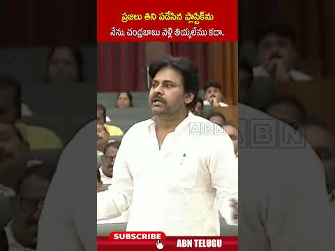 ప్రజలు తిని పడేసిన ప్లాస్టిక్ ను నేను, చంద్రబాబు వెళ్లి తియ్యలేము కదా #pawankalyan #plastic | ABN