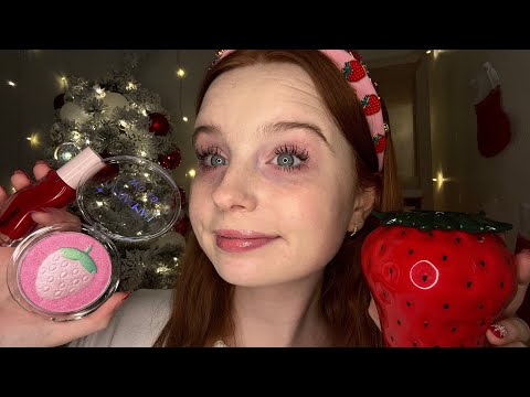 ASMR Strawberry Shortcake Gets You Ready For A Winter Party! 🍓❄️