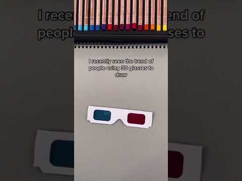 I tried to draw with 3D glasses | Artcoaster #shorts