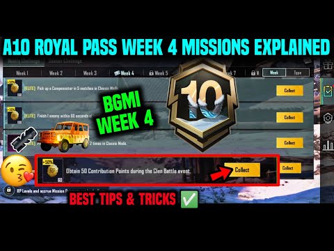 BGMI WEEK 4 MISSIONS / A10 WEEK 4 MISSION / WEEK 4 MISSION BGMI / A10 RP MISSION WEEK 4 EXPLAINED