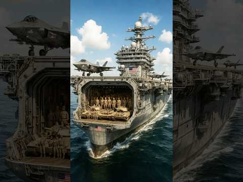 A rocket-launching aircraft carrier